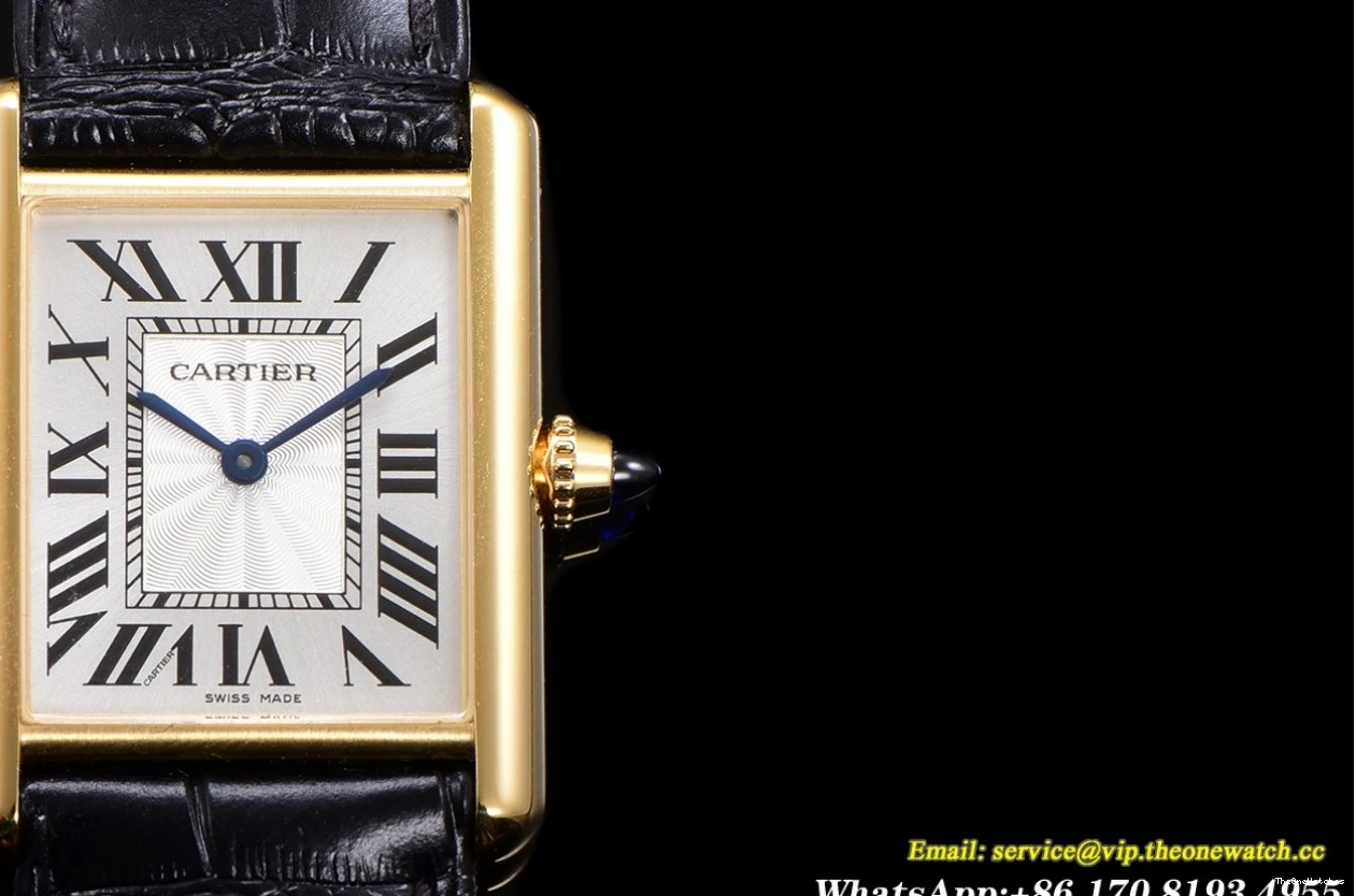 YG LE Black Dial - Tank Cartier F1F 25.5mm Quartz White Louis 0324